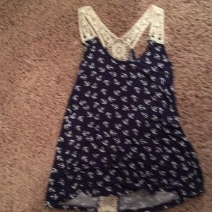 Tank top with lace back